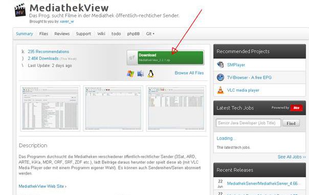 Mediathek installieren